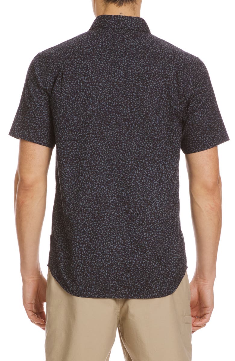 Quiksilver Ritz Short Sleeve Button-Up Shirt, Alternate, color, Eclipse