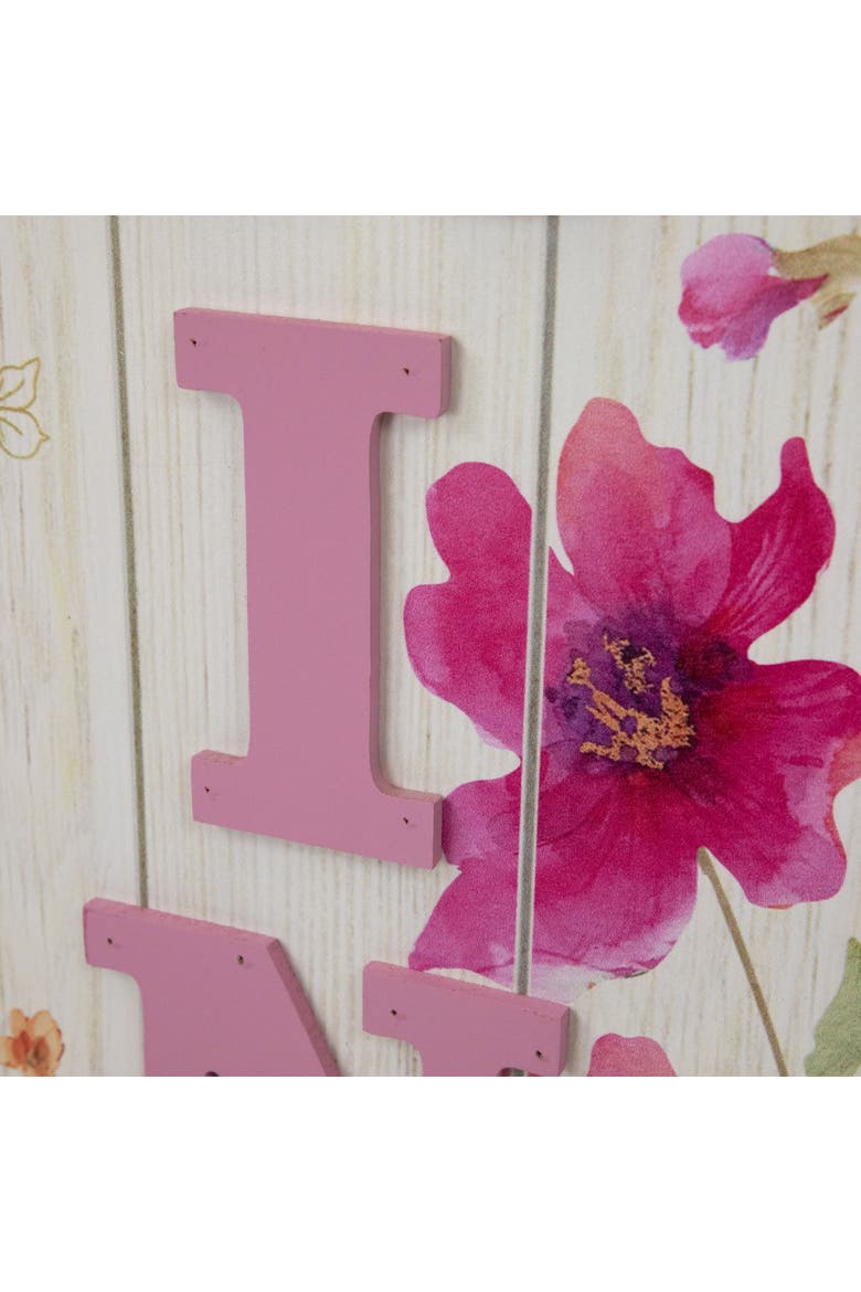 40" Welcome Spring Floral Outdoor Porch Board Sign Decoration, Alternate, color, Pink