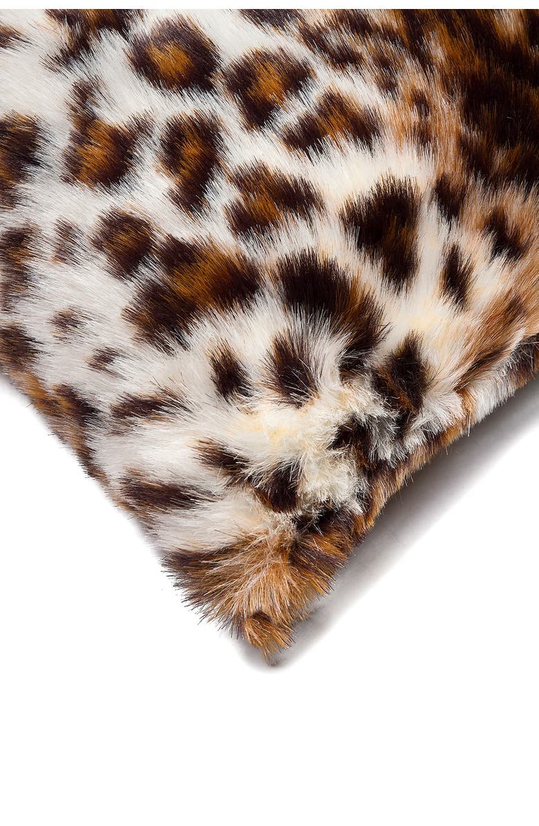 LUXE Belton Georgetown Lynx Faux Fur Pillows - Set of 2 - 12" x 20", Alternate, color, Georgetown Lynx