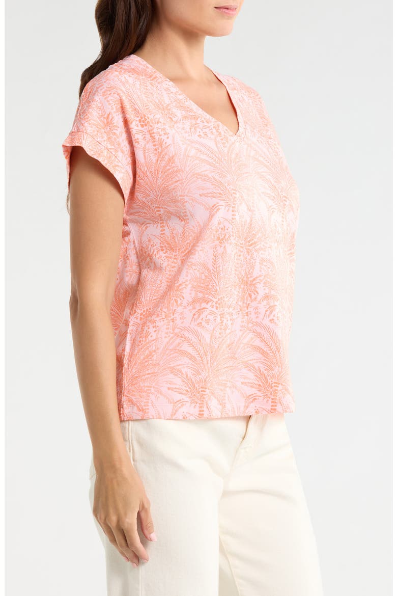 Kauai Palm Bay Print Cotton Blend T-Shirt, Alternate, color, CRYSTAL ROSE