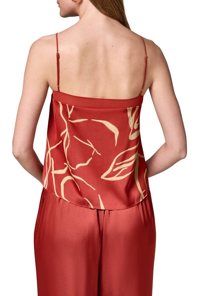 Print Sheer Trim Camisole, Alternate, color, SUNBAKED