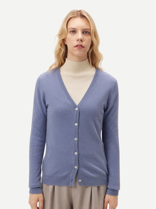 Gobi Mongolian Cashmere V-neck Cardigan In English Manor