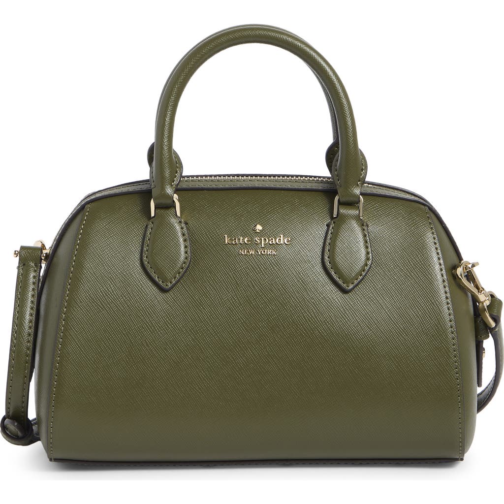 Kate Spade New York Madison Saffiano Leather Small Satchel In Green