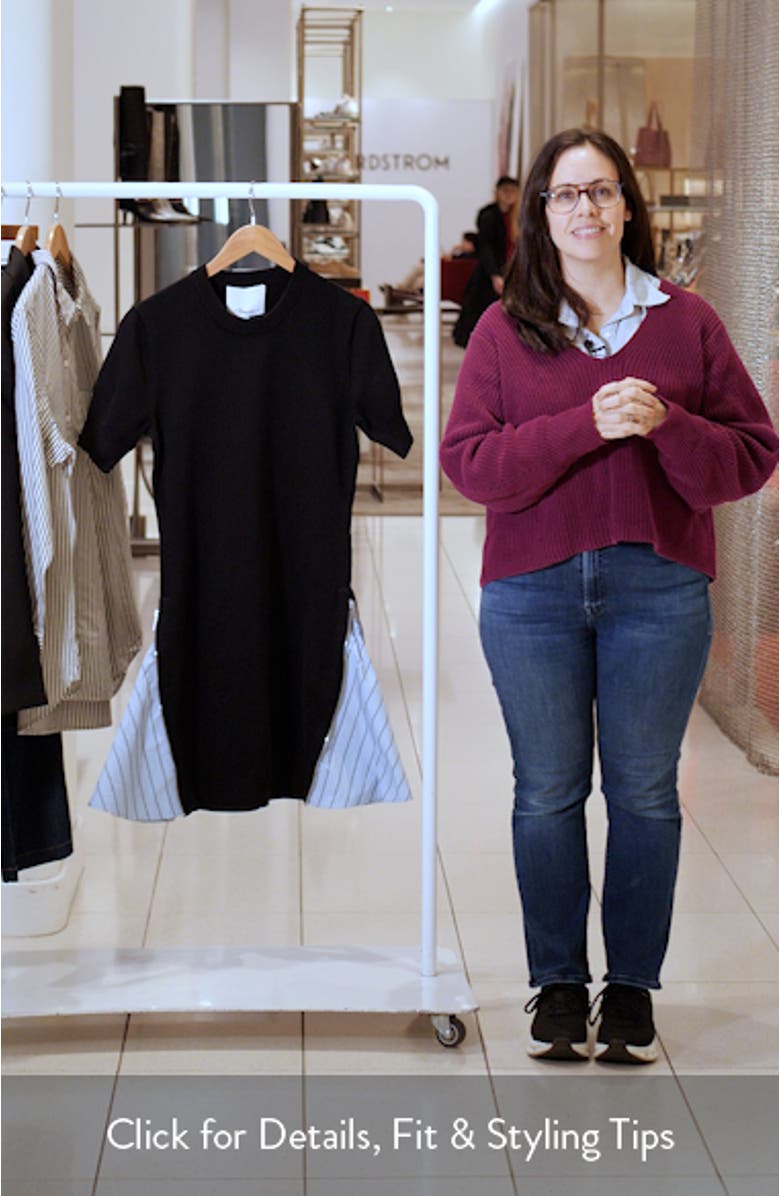 Mixed Media Cotton Blend Minidress, sales video thumbnail