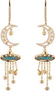 EYE CANDY LOS ANGELES Celestial Moon Drop Earrings