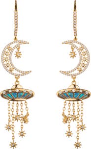 EYE CANDY LOS ANGELES Celestial Moon Drop Earrings