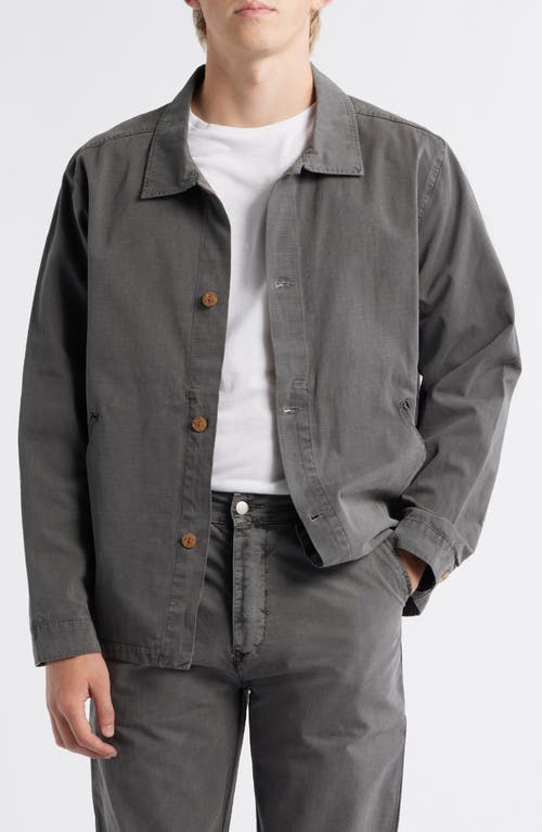 Alex Crane Pac Organic Cotton Ripstop Shell Jacket In Gray