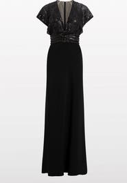 Jenny Packham Cary Sequin V-Neck Maxi Dress