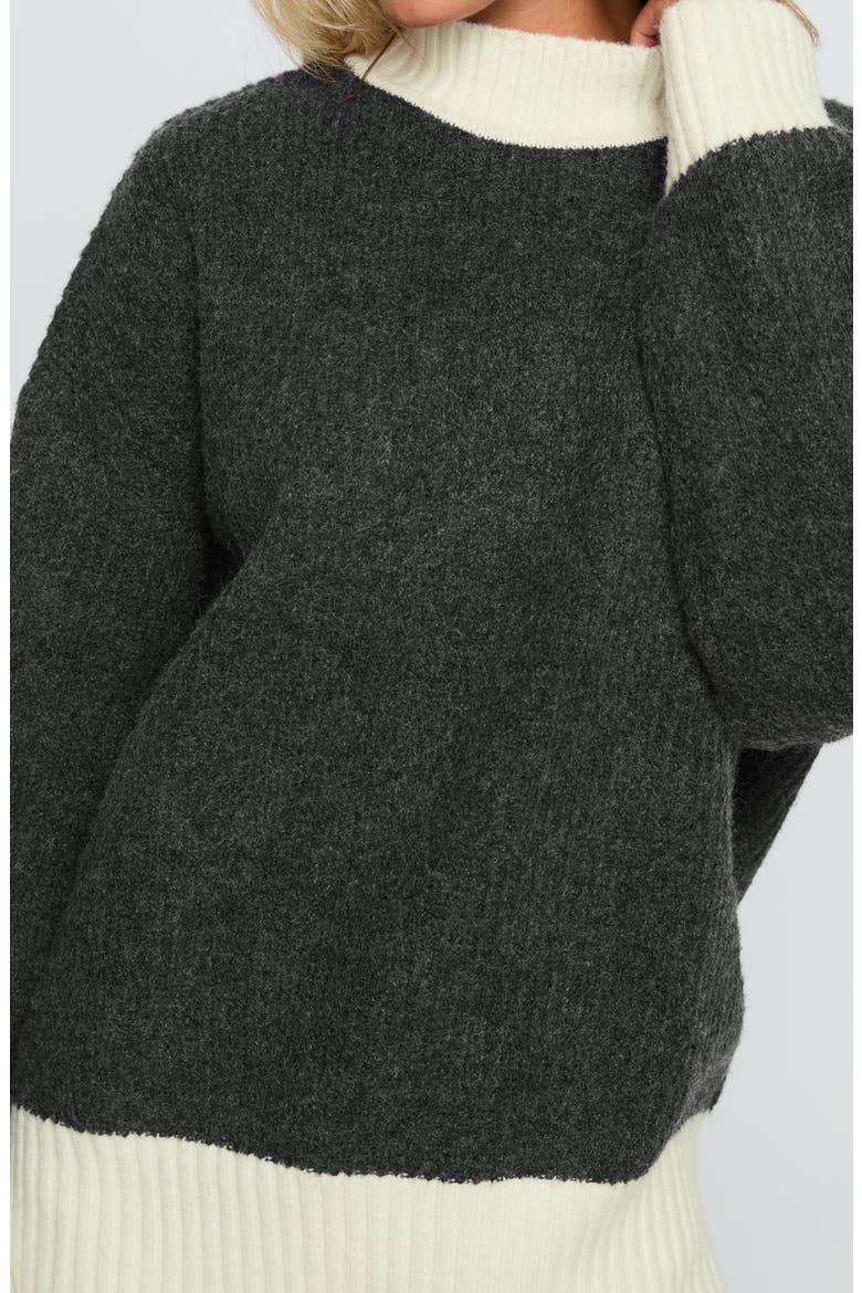 Broken Heart's Club Colorblock Sweater, Alternate, color, GREY