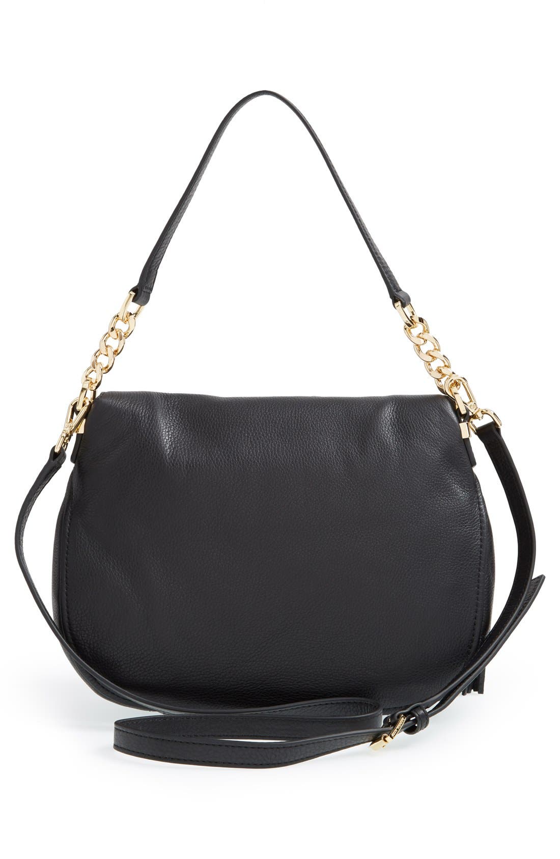 MICHAEL Michael Kors 'Bedford Tassel - Medium' Convertible Leather Shoulder Bag, Alternate, color, 