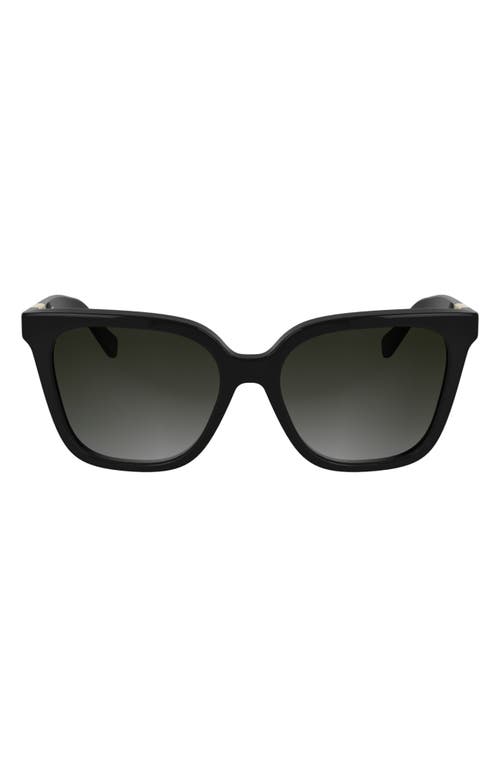 Longchamp Le Pliage 55mm Gradient Butterfly Sunglasses In Black