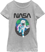 NASA Girl's NASA Spaceman Earth Graphic T-Shirt