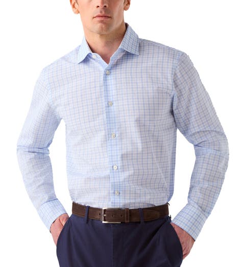 Reynolds Check Cotton/Linen Shirt in Contemporary Fit