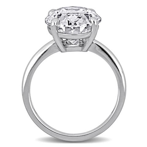 7 CTW Lab-Grown Diamond Oval Solitaire Ring 14k