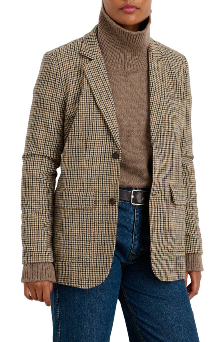 Alex Mill Eleanor Houndstooth Check Wool Blazer, Main, color,