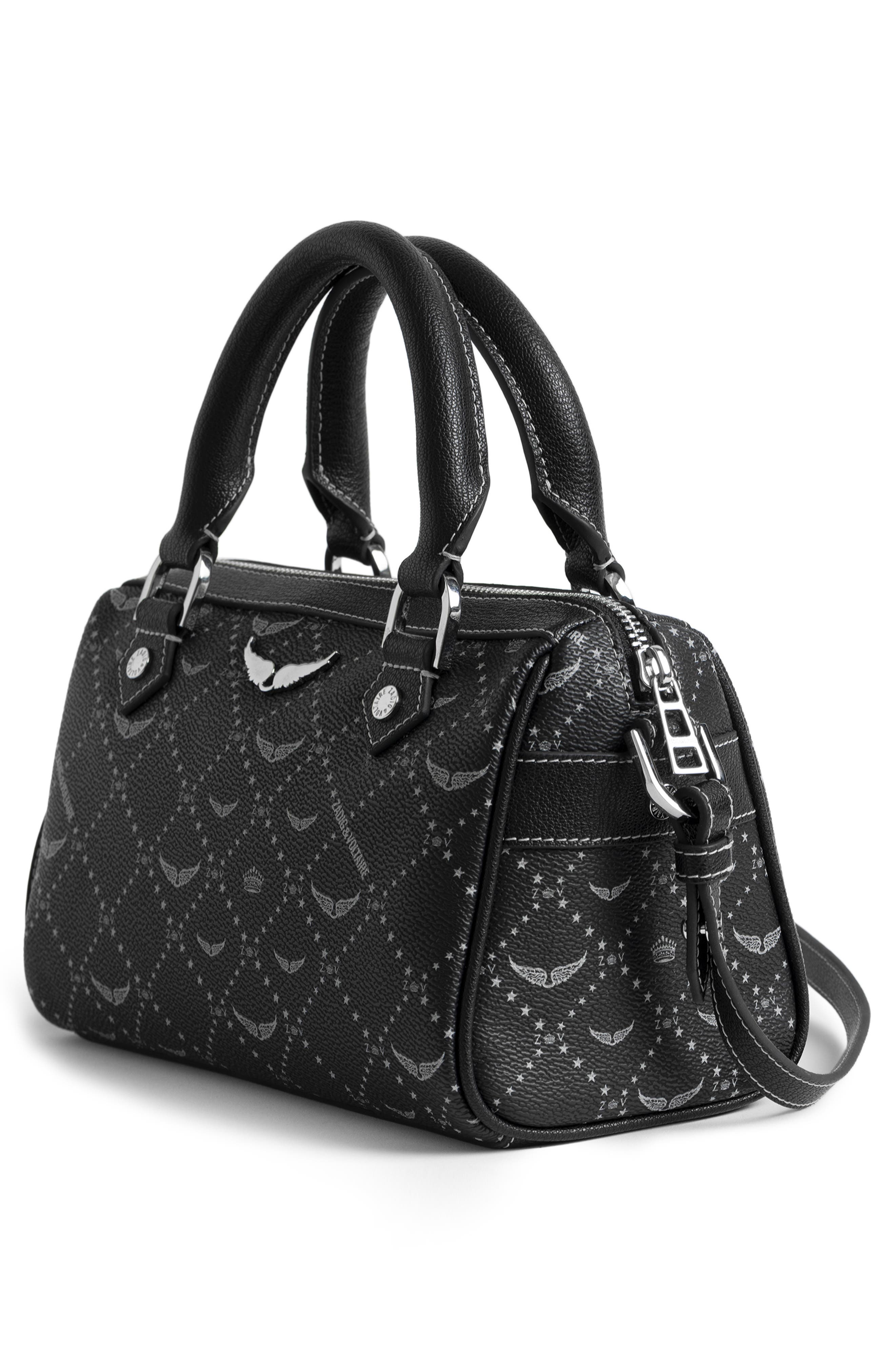 Zadig 
Voltaire Extra Small Sunny Vibe Monogram Bag, Alternate, color, Black