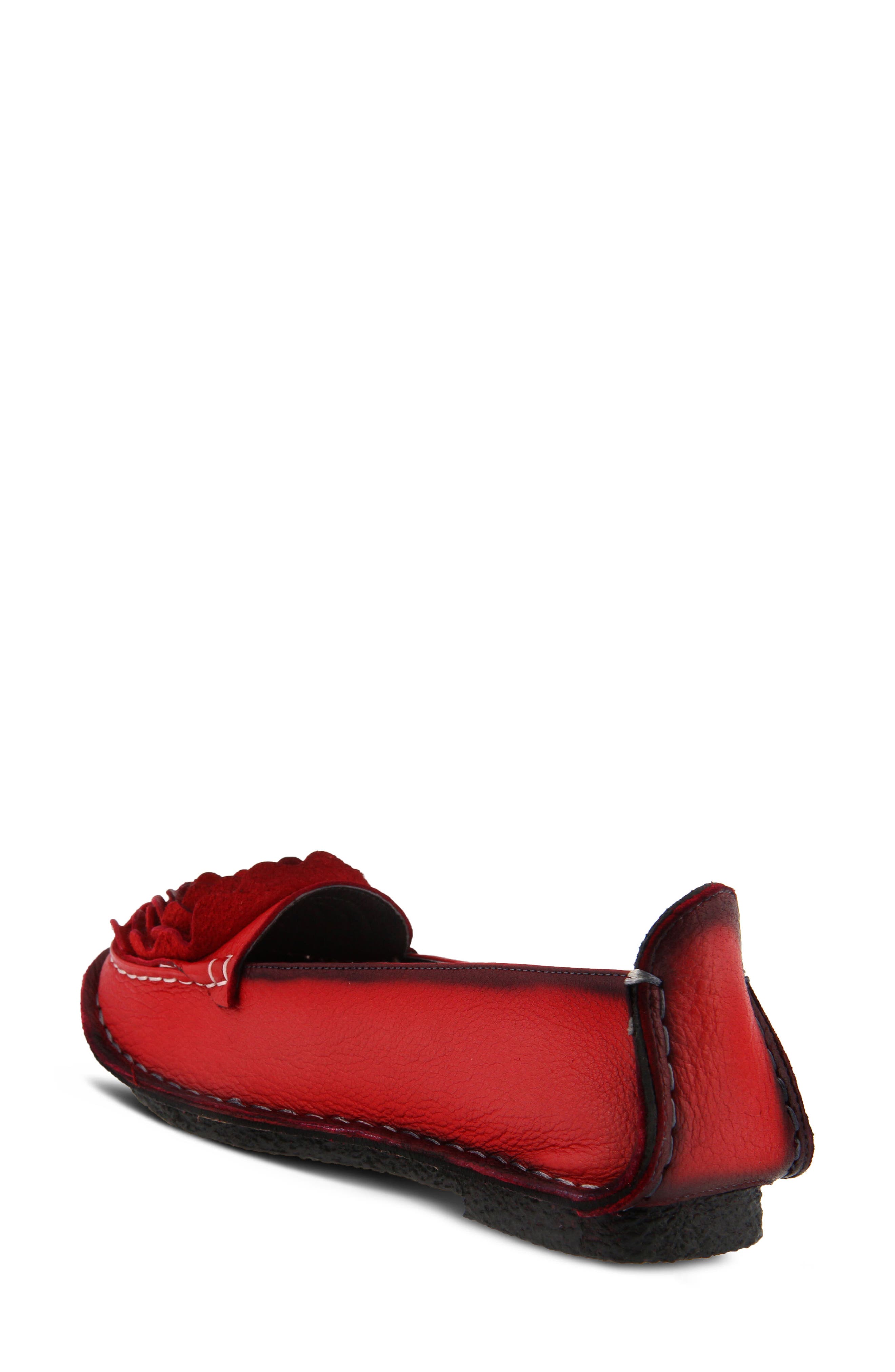 L'Artiste Dezi Flat, Alternate, color, RED LEATHER