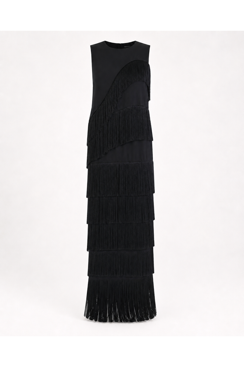 Cascade Top And Skirt, Alternate, color, Midnight Black