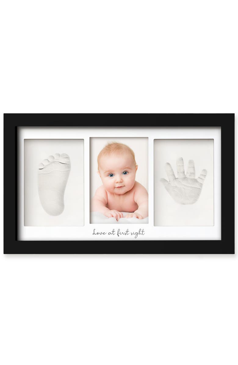 KeaBabies Baby Handprint & Footprint Keepsake Duo Frame, Main, color, Onyx Black