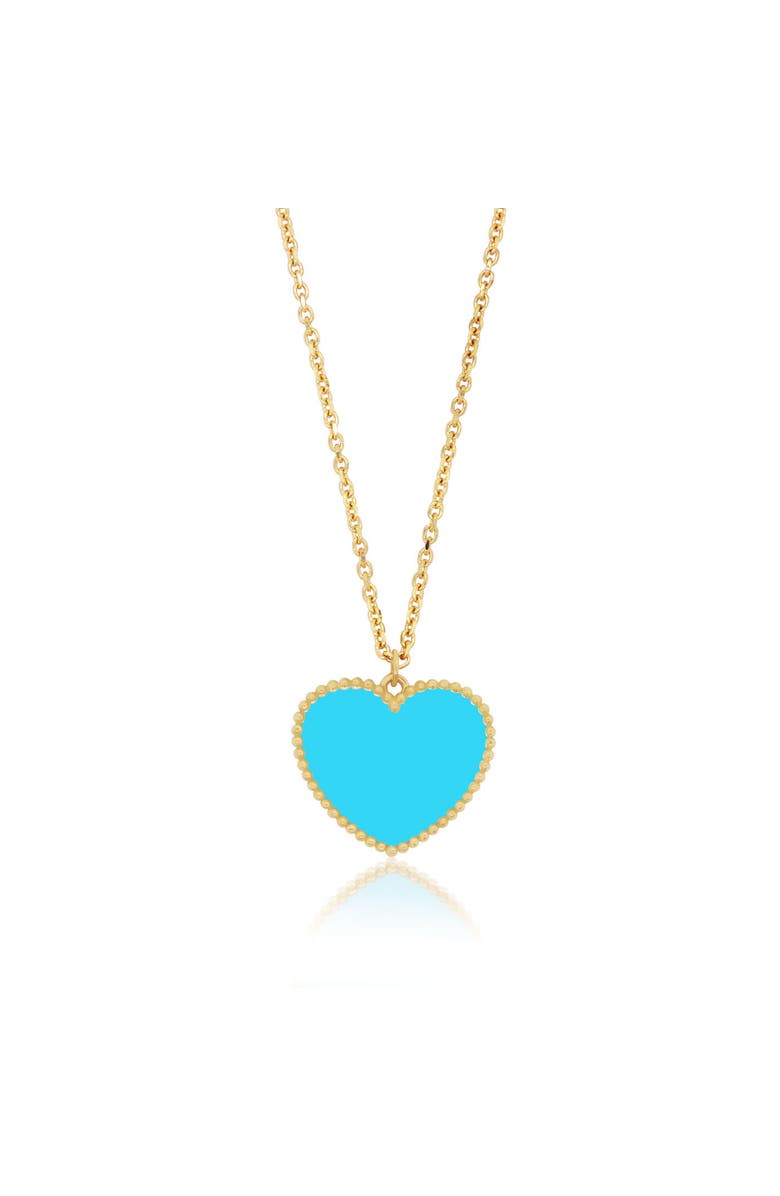 The Lovery Fine Jewelry Turquoise Sweetheart Necklace, Main, color, Turquoise