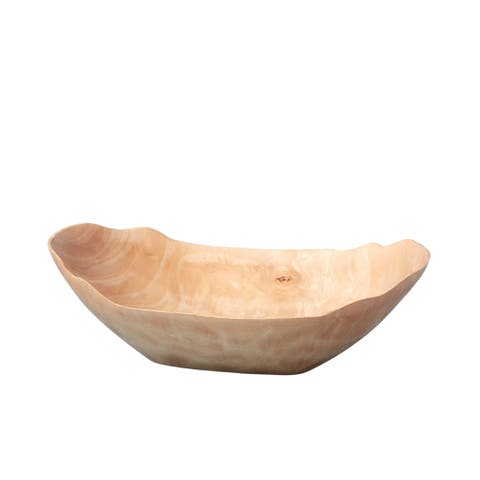 Kiln Mango Wood Petal Bowl