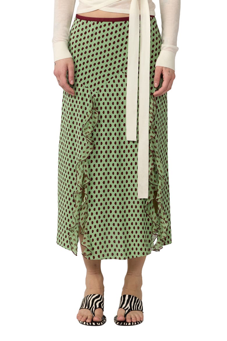 Heavenly Polka Dot Midi Skirt, Main, color, JELLY POLKA DOT