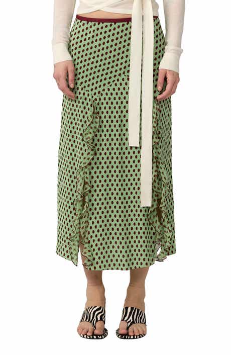 Heavenly Polka Dot Midi Skirt