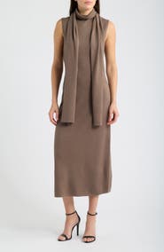 Vince Camuto Scarf Neck Sweater Dress