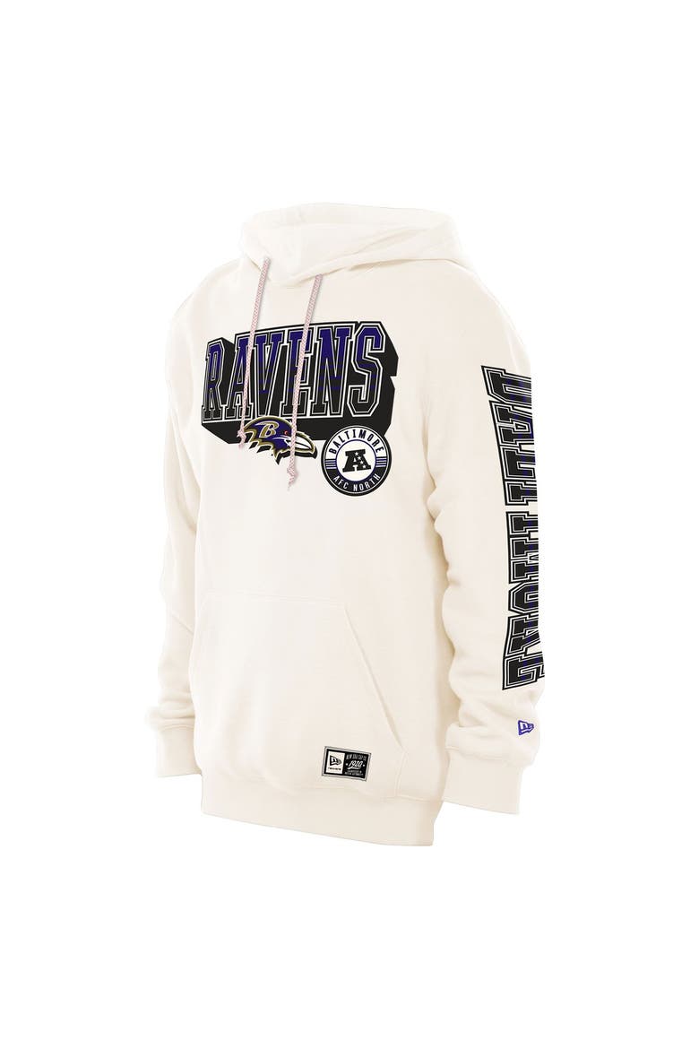 Men's New Era  Cream Baltimore Ravens Dune Dust Hoodie, Alternate, color, Cream