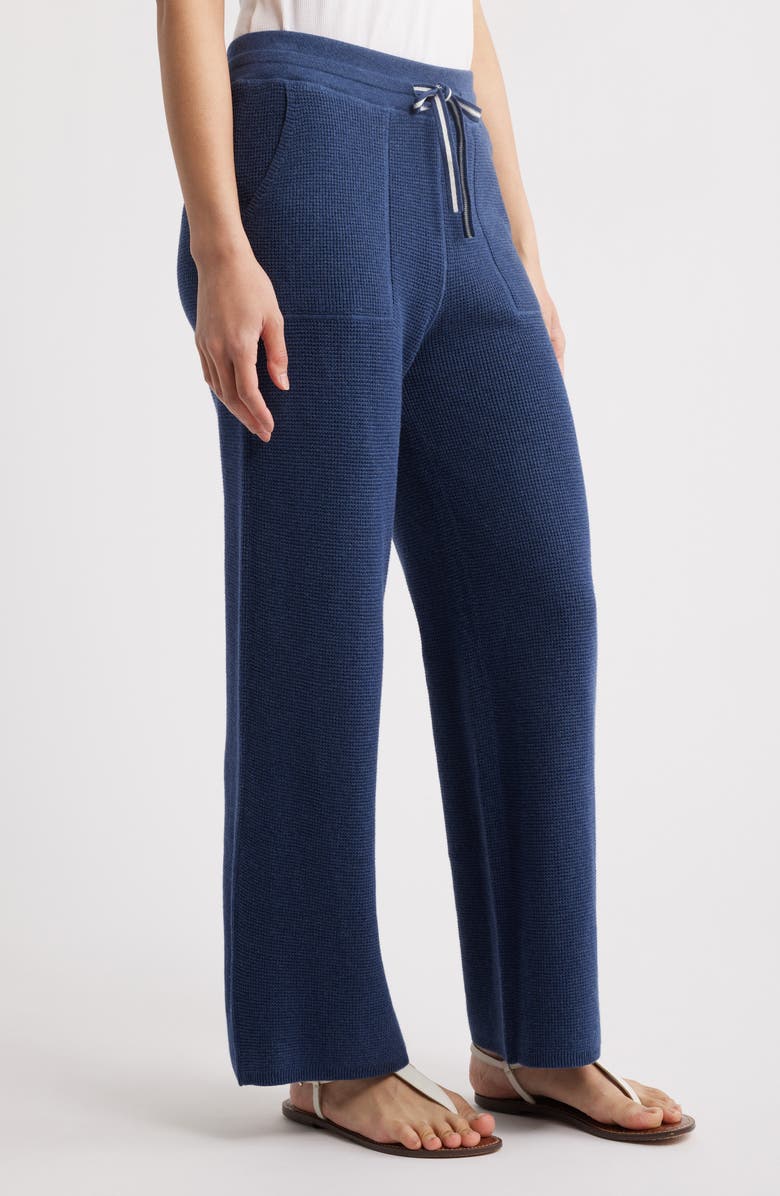 MARGARET O'LEARY Joan Cotton Waffle Wide Leg Pants, Alternate, color, 