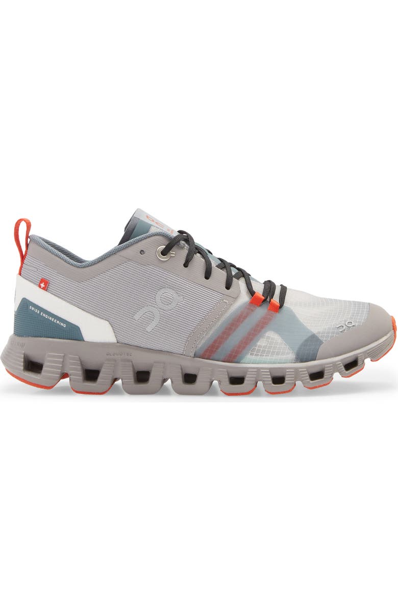 On Cloud X Shift Running Shoe, Alternate, color, Alloy/ Red
