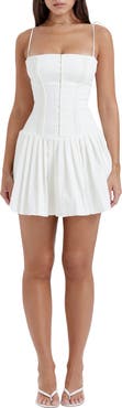 HOUSE OF CB Marcy Pintuck Corset BodiceMinidress
