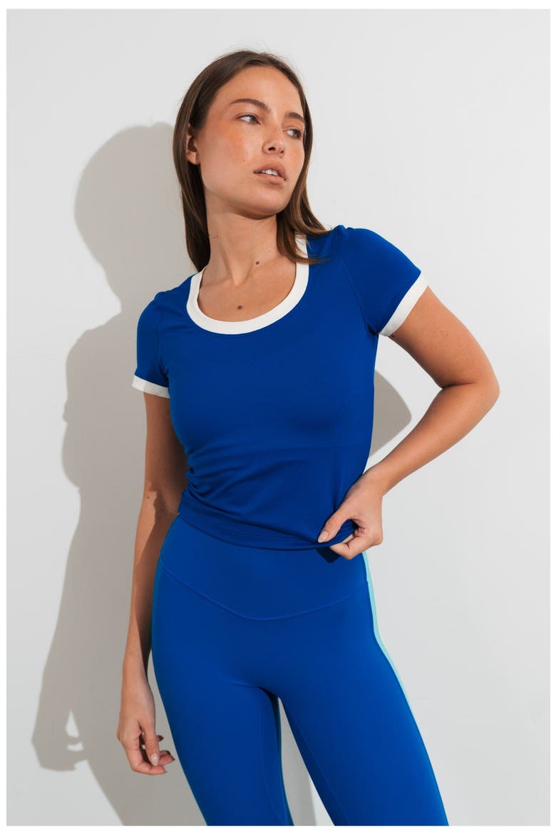 Motive Scoop Tee, Alternate, color, River Contrast