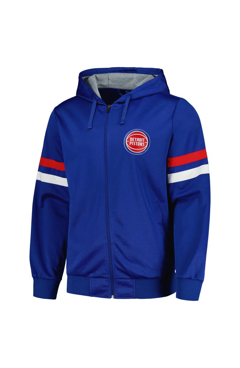 G-III SPORTS BY CARL BANKS Men's G-III Sports by Carl Banks Blue Detroit Pistons Contender Full-Zip Hoodie Jacket, Alternate, color,