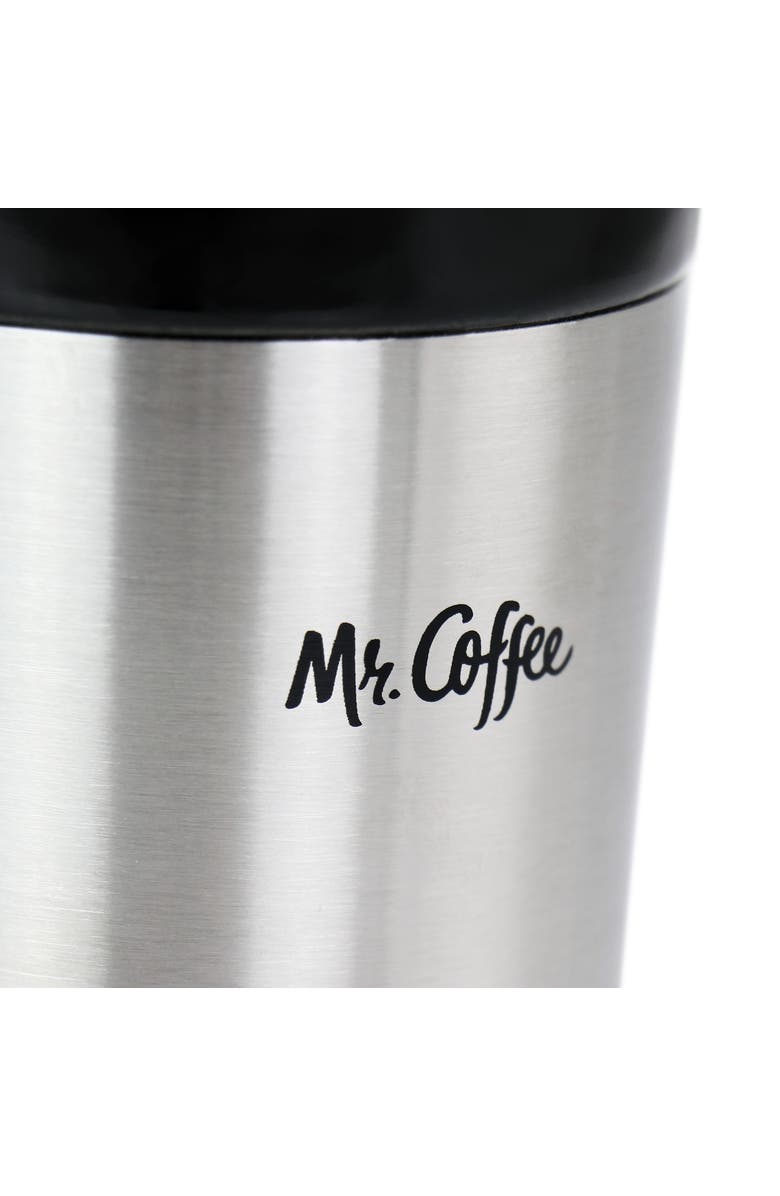 Mr. Coffee 16oz Stainless Steel and Stoneware Travel Mug, Alternate, color, Black