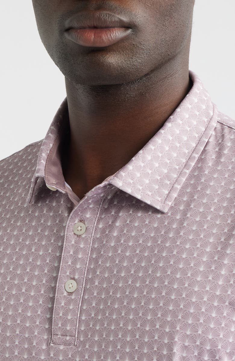 Swannies Seashell Print Polo, Alternate, color, Mauve