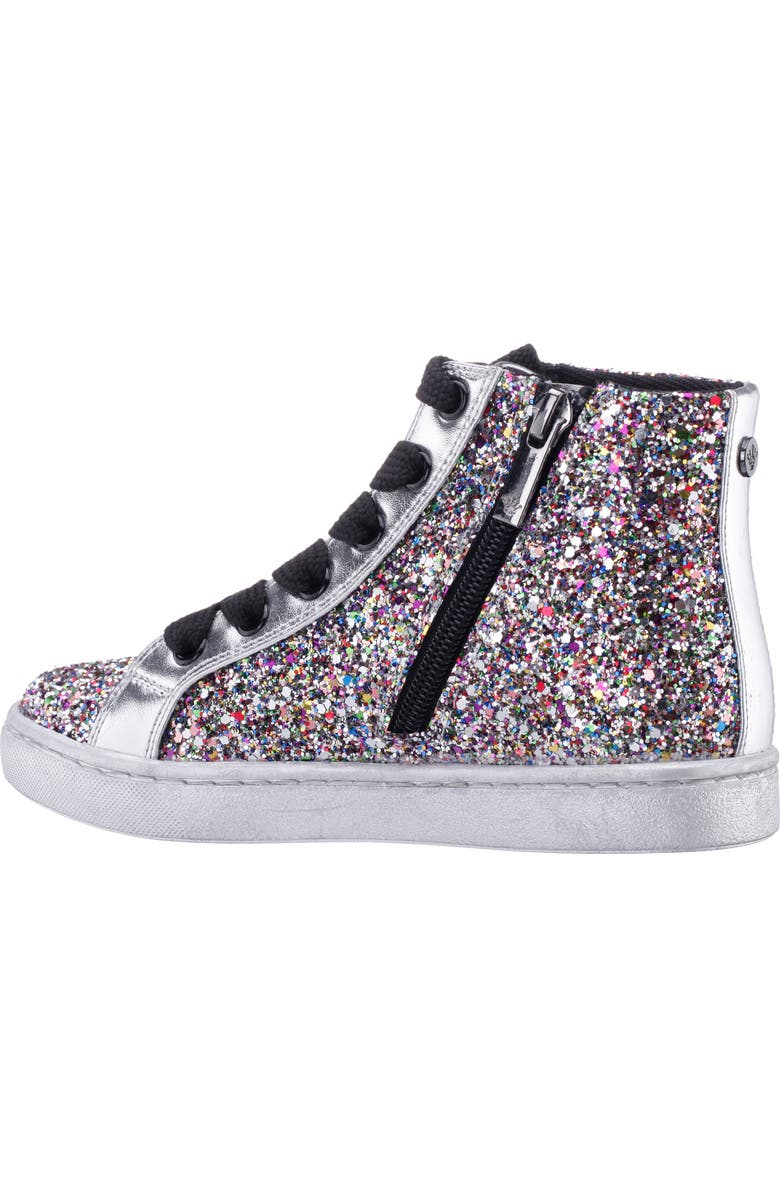 Nina Kids' Philis High Top Sneaker, Alternate, color, Silver Glitter Multi