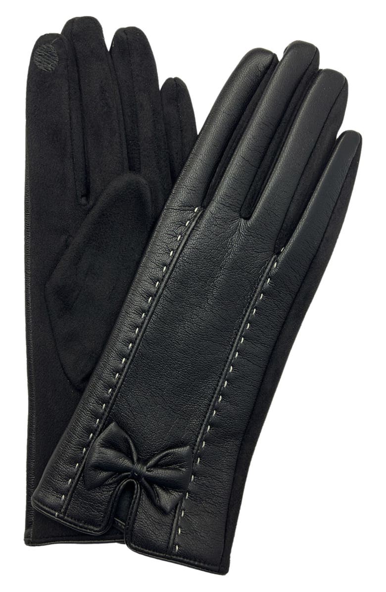 MARCUS ADLER Faux Leather Gloves, Main, color, Black