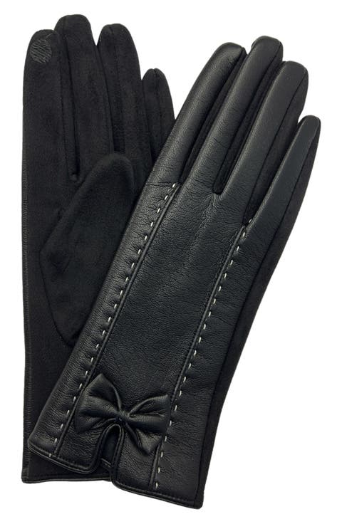 Faux Leather Gloves