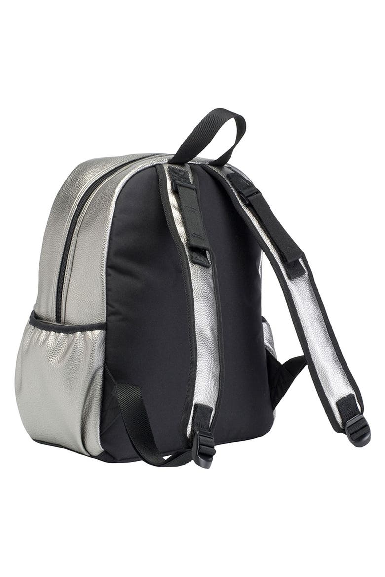 Luna Faux Leather Diaper Bag, Alternate, color, PEWTER