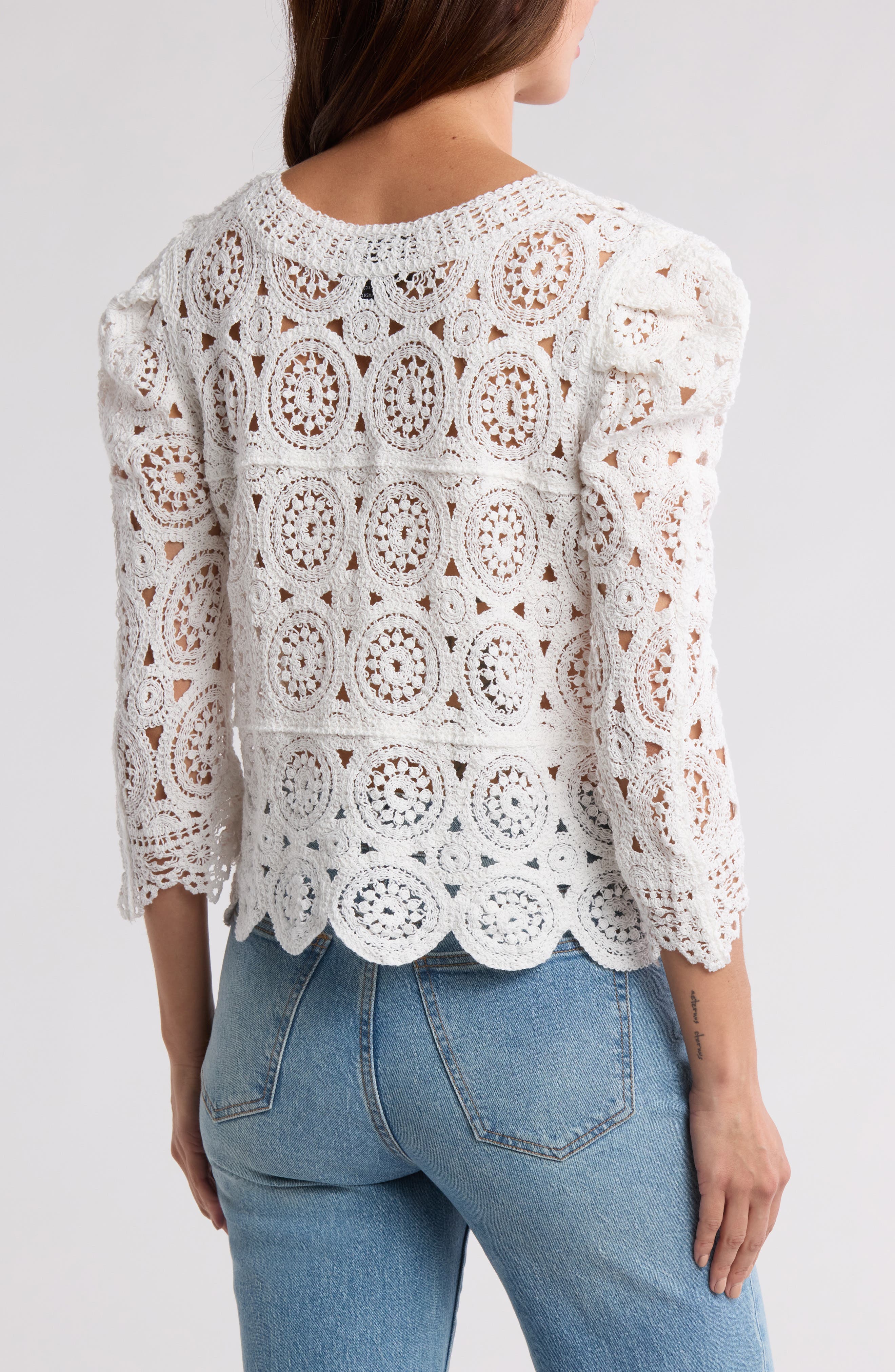 Crochet Button Front Cardigan - image 2