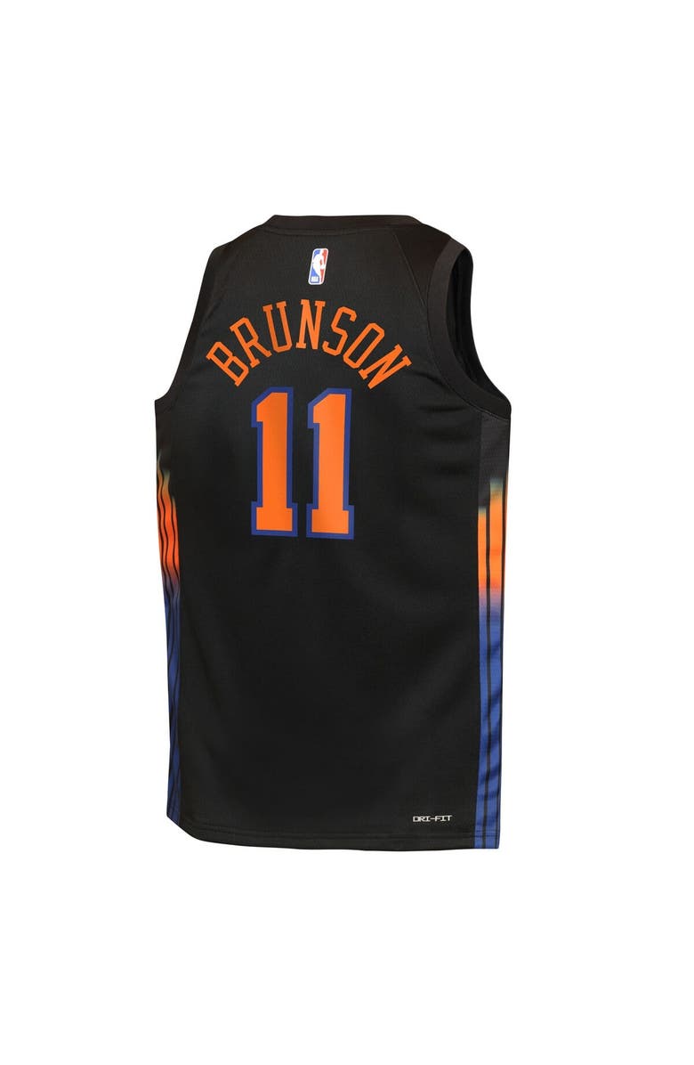 Jordan Brand Youth Jordan Brand Jalen Brunson Black New York Knicks Swingman Jersey - Statement Edition, Alternate, color, Black