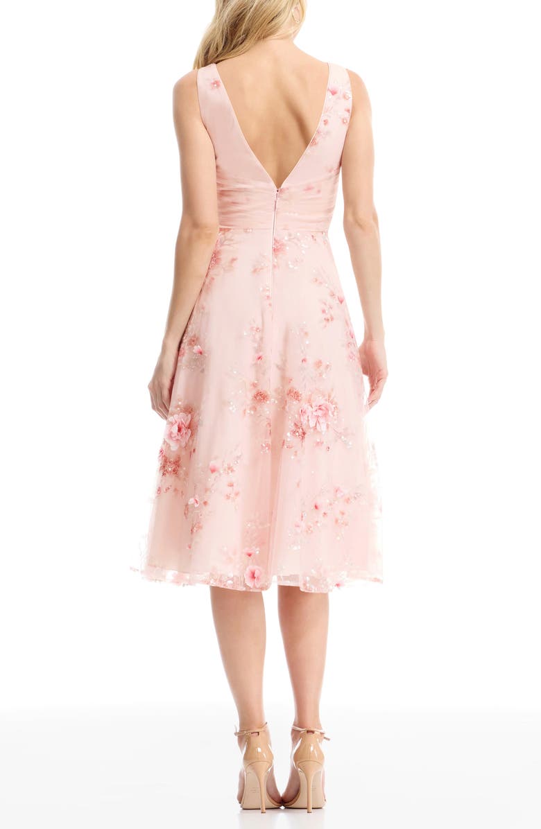 Dress the Population Posie Sleeveless Fit & Flare Cocktail Dress, Alternate, color, Blush Multi