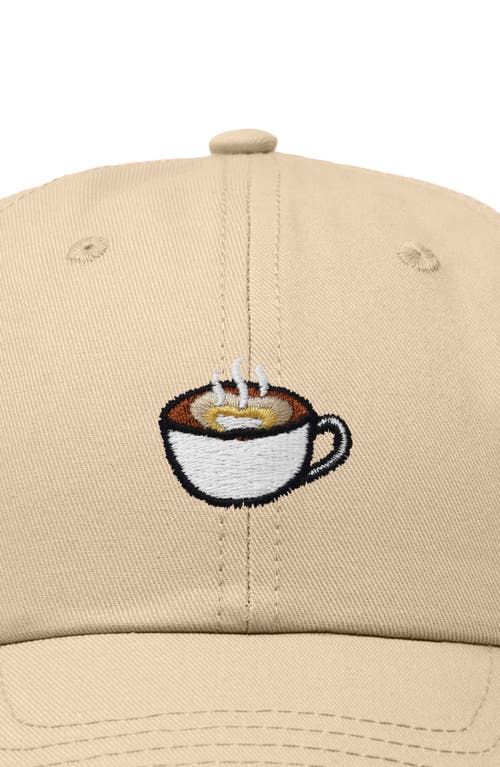 Dalix Cappuccino Embroidered Casual Cap In Khaki
