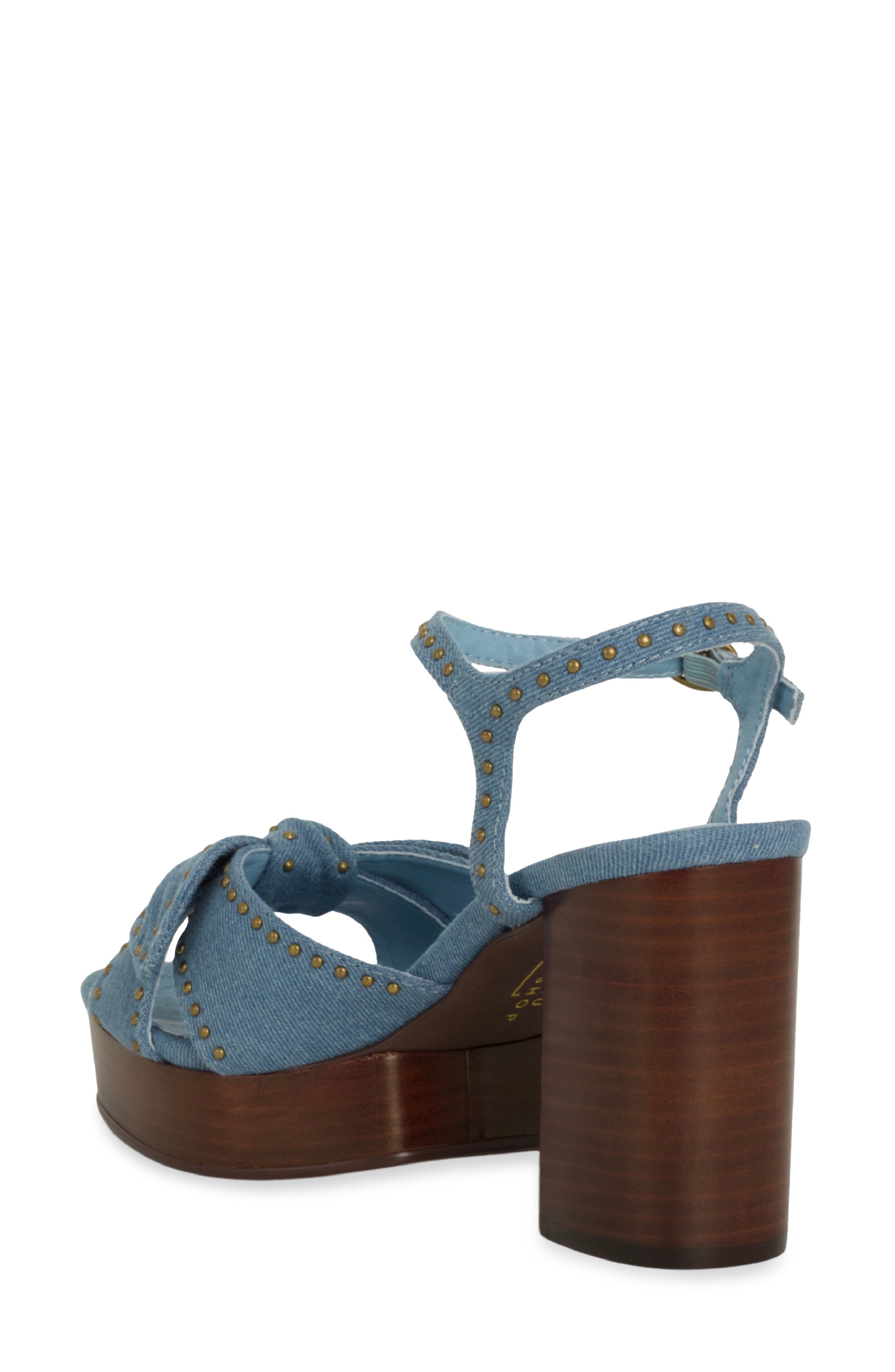 Etta Studded Platform Sandal, Alternate, color, LIGHT DENIM