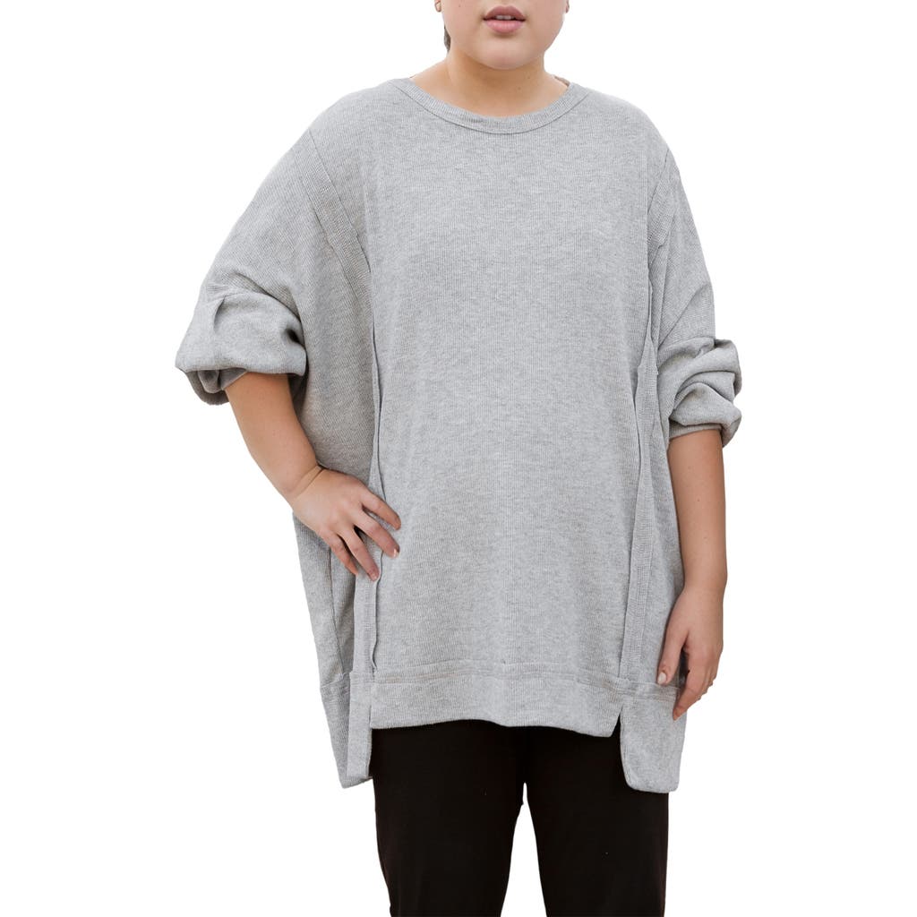 Standards & Practices Full Sleeve Relaxed Top In Heather Grey
