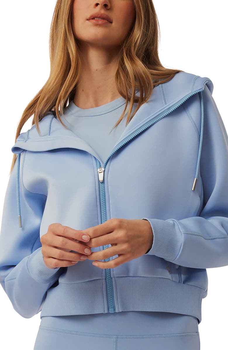 Greyson Kristina Full Zip Hoodie, Alternate, color, Wolf Blue