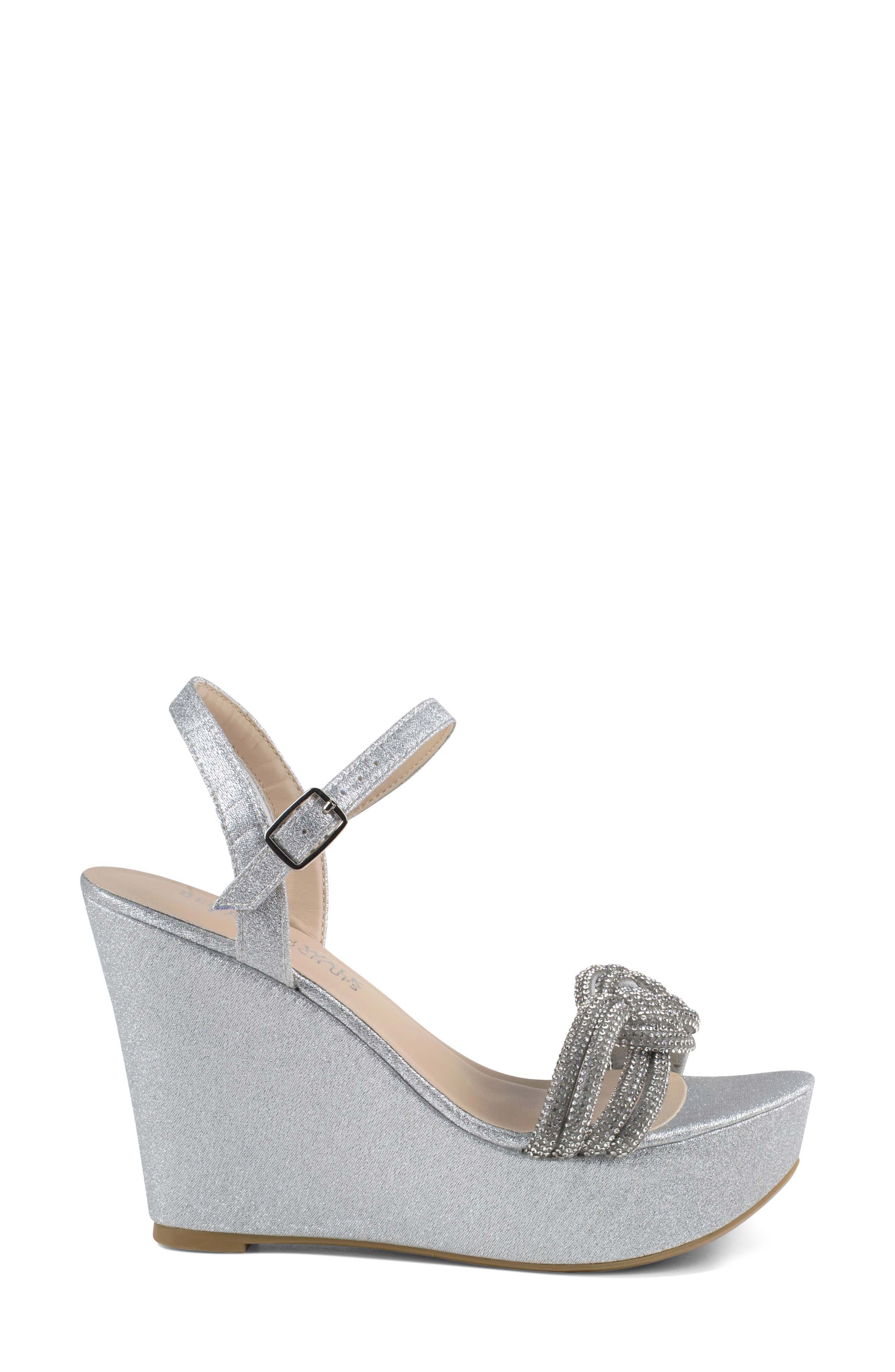 Touch Ups Gemini Platform Wedge Sandal, Alternate, color, Silver