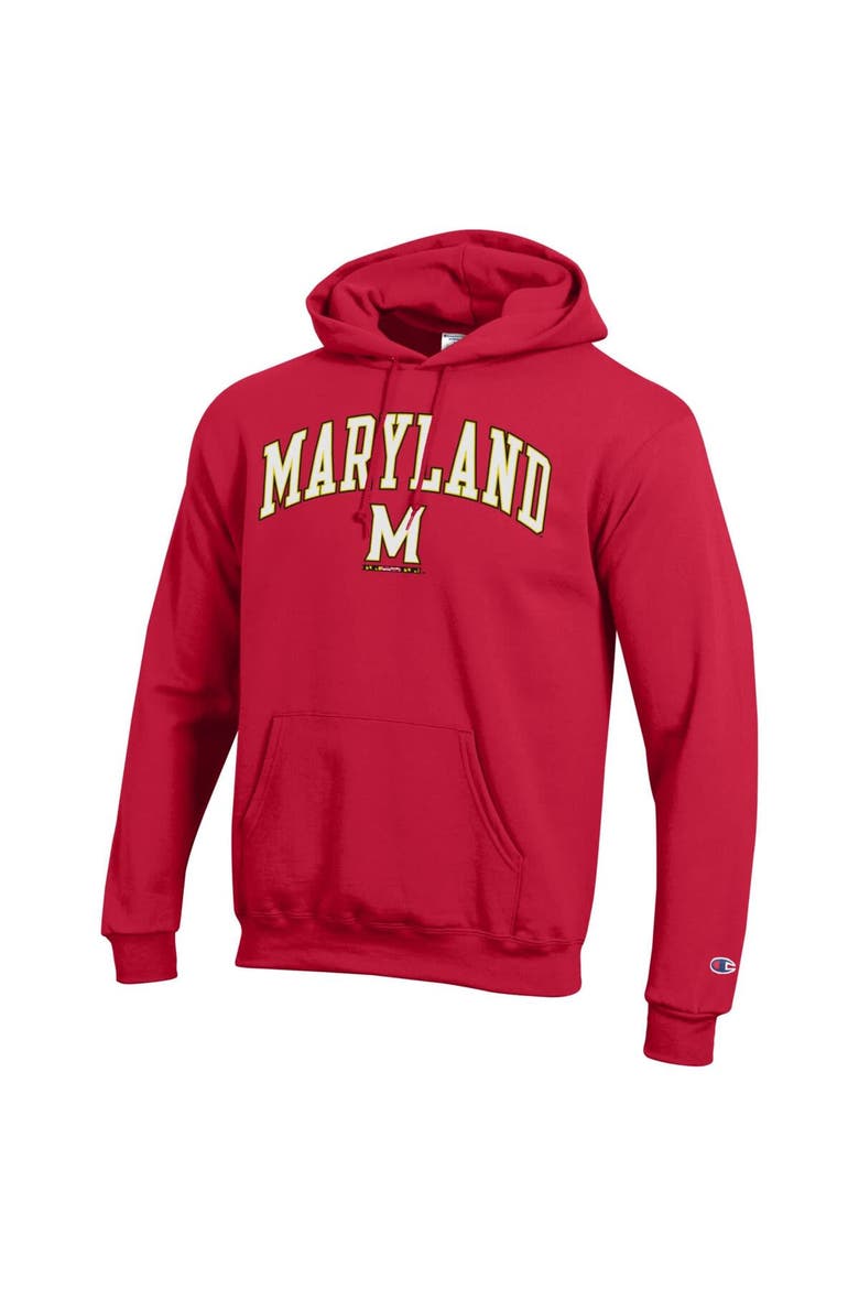Men's Champion  Red Maryland Terrapins Arch Over Logo Pullover Hoodie, Alternate, color, Red