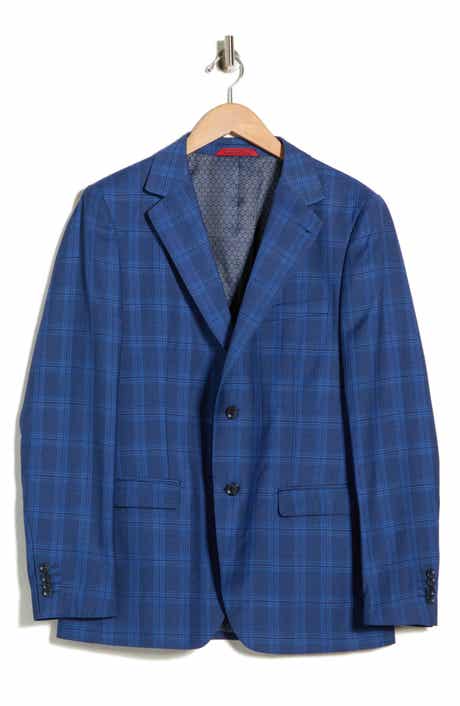 ZANETTI Trim Fit Plaid Sport Coat